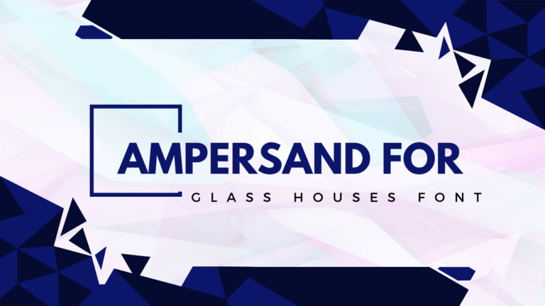 Ampersand for Glass Houses Font